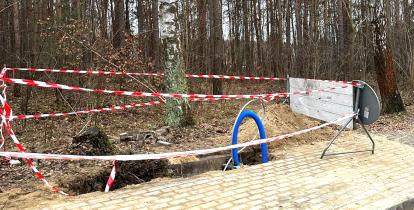 budowa lamp na ulicy Akacjowej