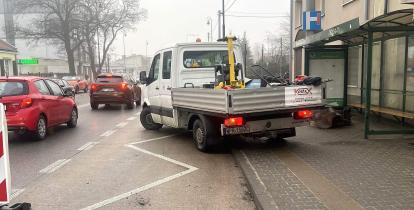 Przystanek autobusowy w remoncie