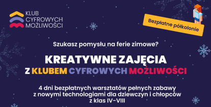 Plakat promujący kreatywne zajęcia w Opaczy