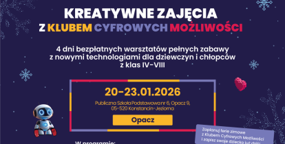 plakat kreatywne zajęcia w Opaczy