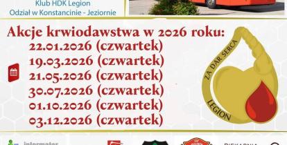 plakat promujący akcje krwiodawstwa