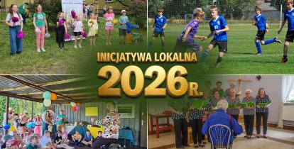 Grafika z czterema zdjęciami z różnych lokalnych inicjatyw