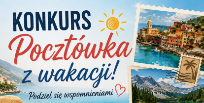 Plakat akcji "Pocztówka z wakacji"