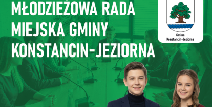 Plakat informujący o pierwszej sesji Młodzieżowej Rady Miejskiej