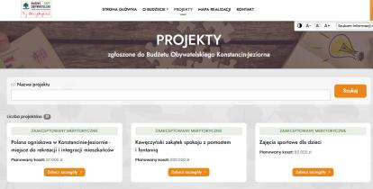 Grafika promująca Budżet Obywatelski 2027 Gminy Konstancin-Jeziorna, przedstawiająca mieszkańców na tle mapy gminy oraz herb i logo inicjatywy.