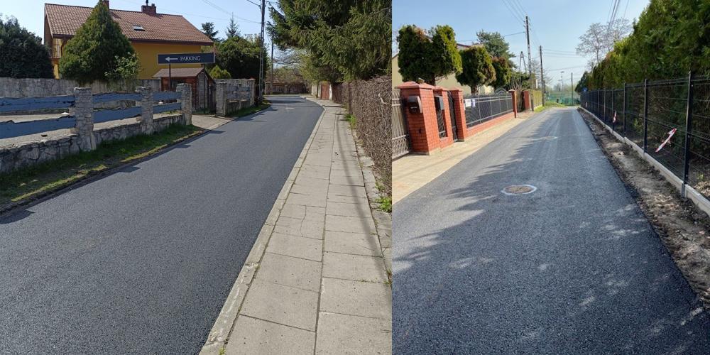 Nowo wyremontowane odcinki ulic Wierzbowej i Bielawskiej w Konstancinie-Jeziornie 