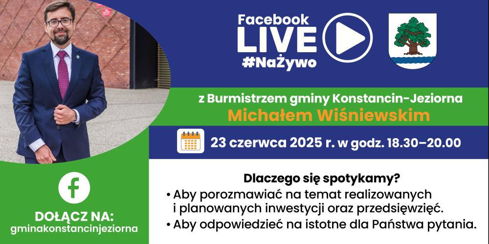 Grafika promująca spotkanie online.