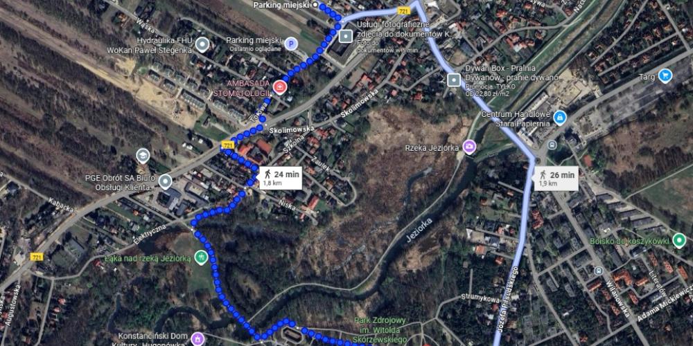 Mapa z Google Maps