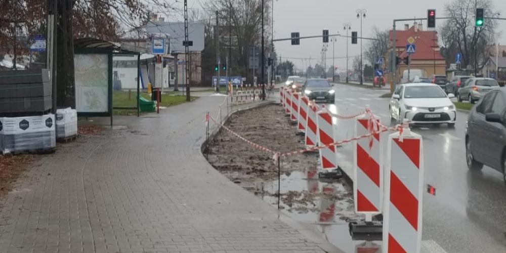 Przystanek autobusowy w remoncie