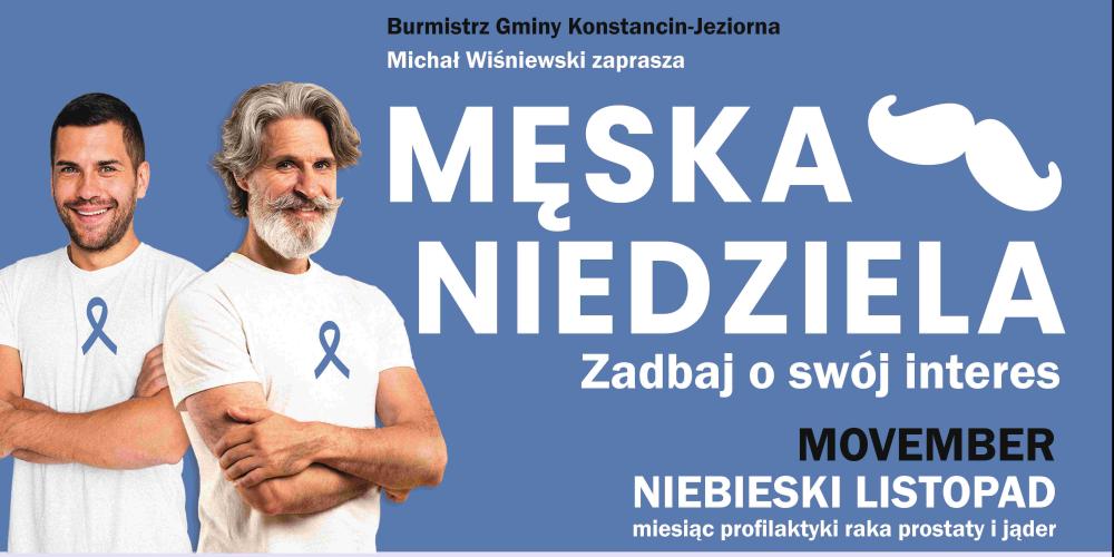 Grafika promująca Męską Niedzielę