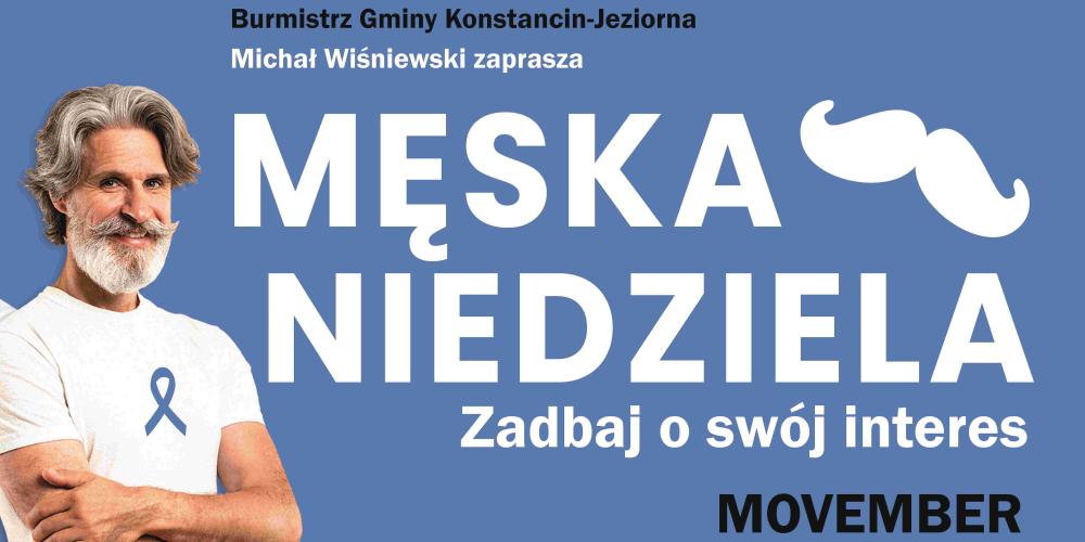 Grafika promująca Męską Niedzielę