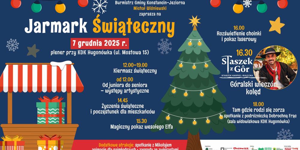 Baner promujący jarmark świąteczny