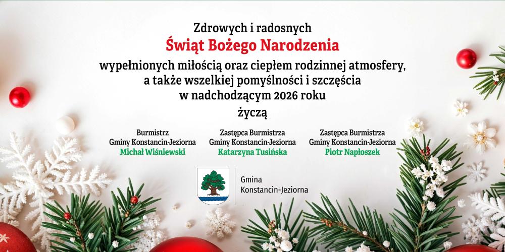 Życzenia świąteczne od burmistrza i zastępców, treść w artykule