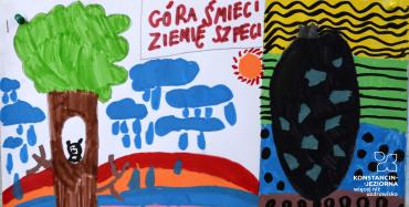 Plakat konkursowy "Widzisz, podnieś, wyrzuć"