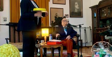 103. urodziny płk. Jana Chojnackiego w Domu Aktora w Skolimowie