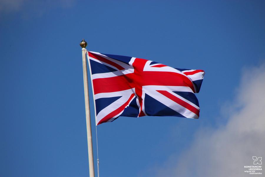 Czerwno-niebieska flaga Wielkiej Brytanii