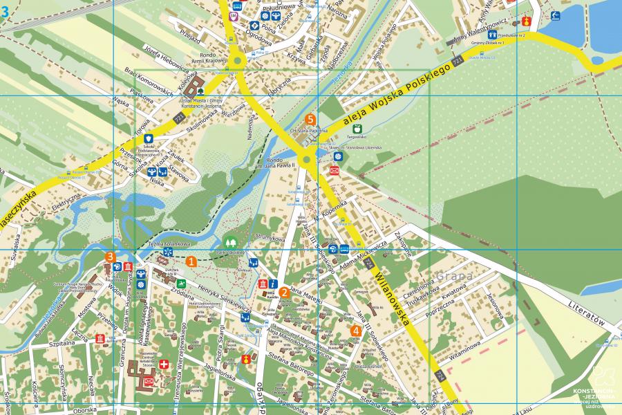Fragment planu miasta Konstancina-Jeziorny