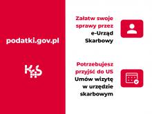 Plakat informacyjny na temat usług online urzędu skarbowego opisanych w artykule