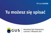 Plakat Narodowy Spis Powszechny Ludności i Mieszkań 2021, informacja o punkcie spisowym