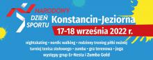 Grafika wektorowa promująca Narodowy Dzień Sportu w Konstancinie-Jeziornie