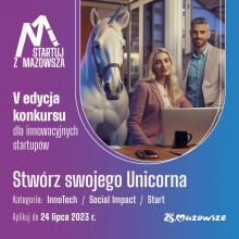 Plakat promujący konkurs dla start-upów