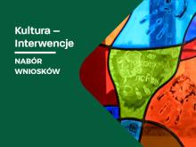 Grafika wektorowa. Plakat promujący program Kultura – Interwencje.