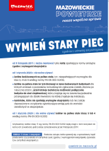 Plakat grafika zachęcająca do wymiany pieca