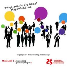 grafika wektorowa, rysunek ludzi z kolorowymi dymkami