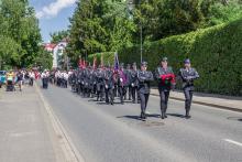 Parada strażacka ulicami Konstancina