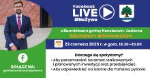 Grafika promująca spotkanie online.