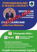 plakat odwołane spotkanie