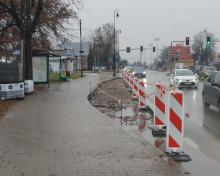 Przystanek autobusowy w remoncie