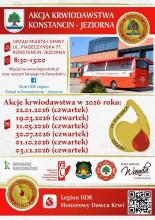plakat promujący akcje krwiodawstwa