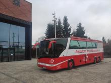 plakat promujący akcje krwiodawstwa