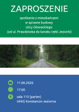 Plakat informujący o spotkaniu