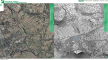 Porównanie dwóch map lotniczych gminy Konstancin-Jeziorna