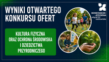 Grafika informuje o wynikach otwartego konkursu ofert na przedsięwzięcia terapeutyczno-profilaktyczne dla rodzin dotkniętych przemocą domową.