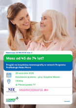 plakat informacyjny mammografii