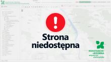 Grafika z napisem: Strona niedostępna 