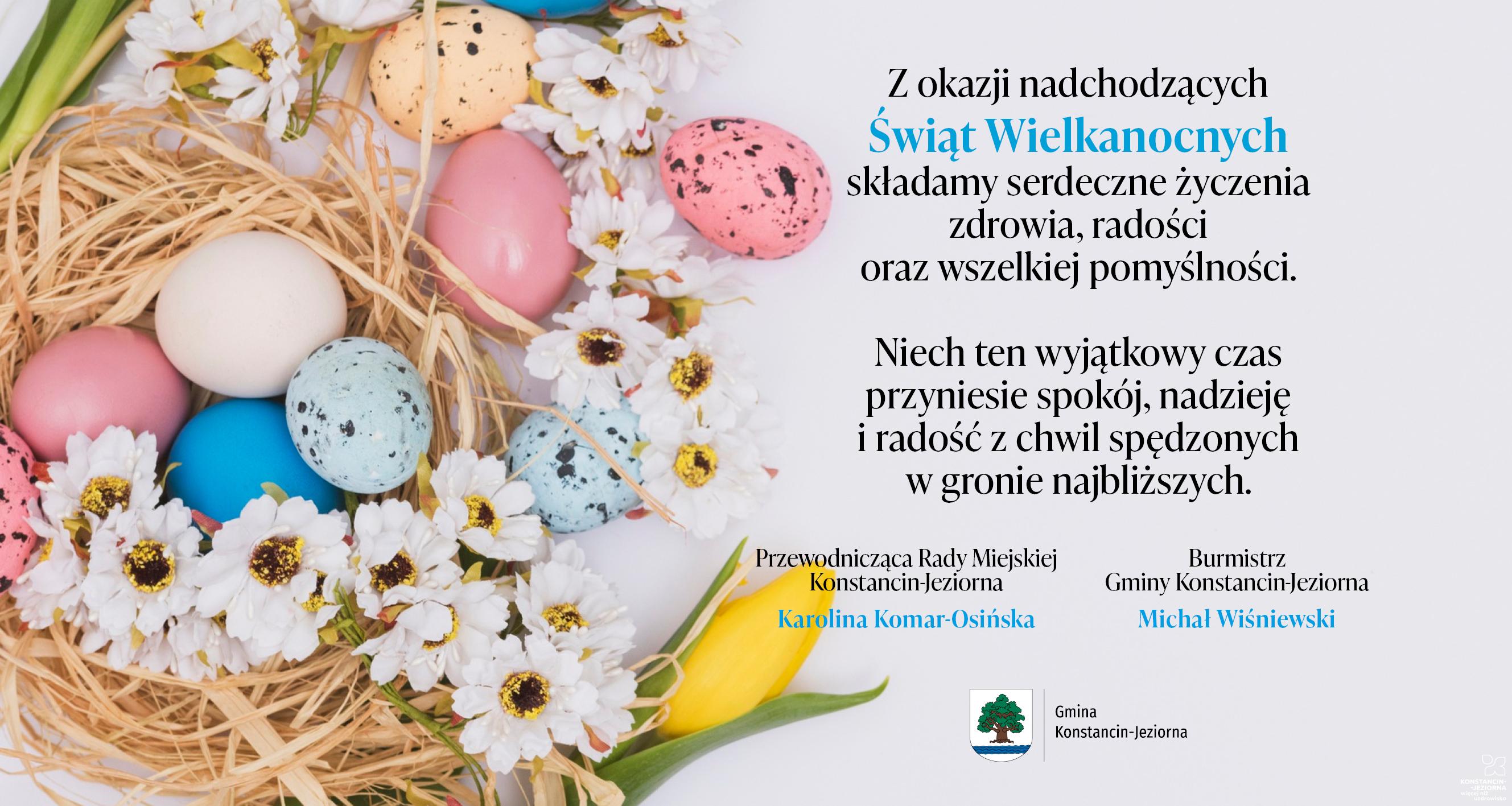 Zdrowych, pogodnych i spokojnych Świąt Wielkanocnych | Konstancin-Jeziorna