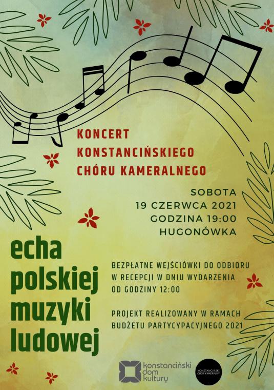 Plakat – grafika promująca wydarzenie. Zawiera najważniejsze informacje dotyczące koncertu, które także podane są w tekście zapowiedzi.