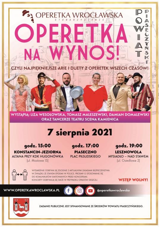 operetka na wynos. Pod nimi szczegółowe informacje, których treść znajduje się w zapowiedzi