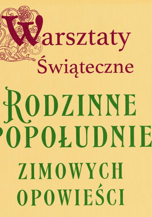 Plakat promujący warsztaty plastyczne w Konstancińskim domu Kultury