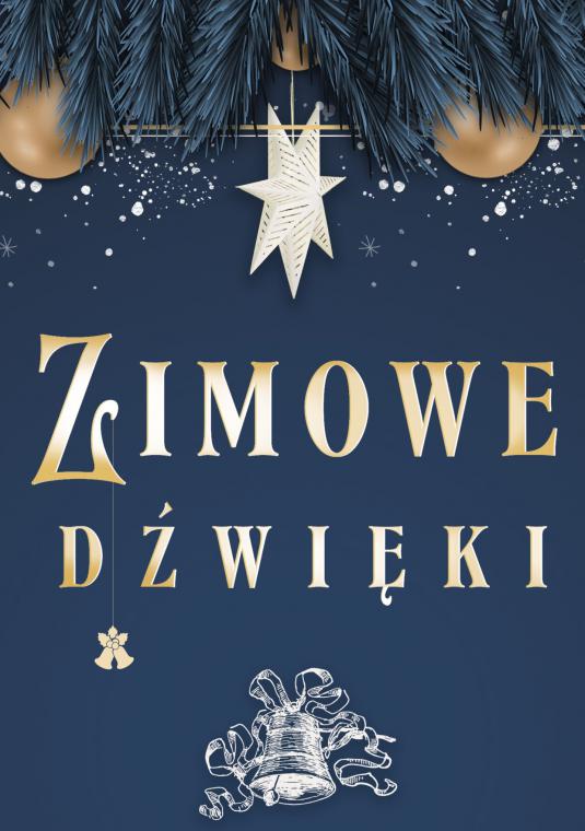 Plakat promujący koncert „Zimowe dźwięki”