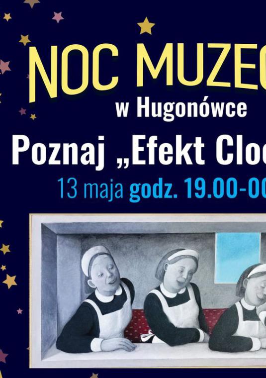 Grafika wektorowa. Plakat promujacy Noc Muzeów.