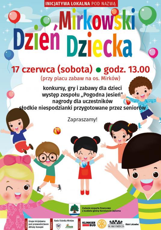 Grafika wektorowa. Plakat promujacy Dzień Dziecka.