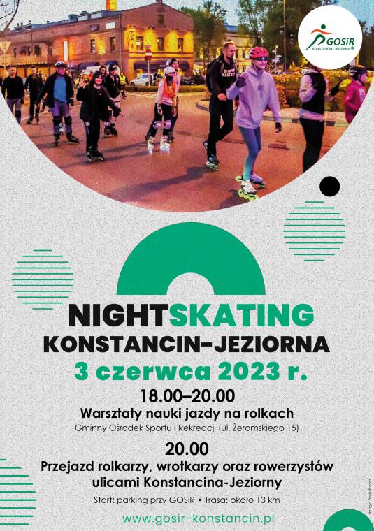 Plakat promujący nightskating.