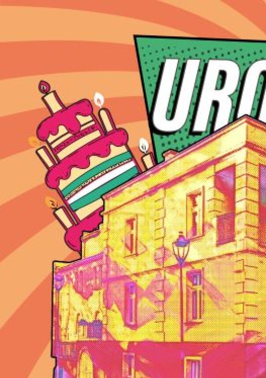 grafika wektorowa na pomarańczowym tekst zaproszenia