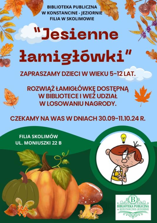 jesienne łamigłówki