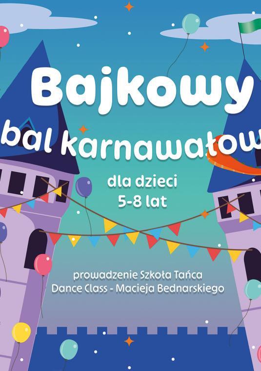 plakat kolorowy zamek na którym napisy